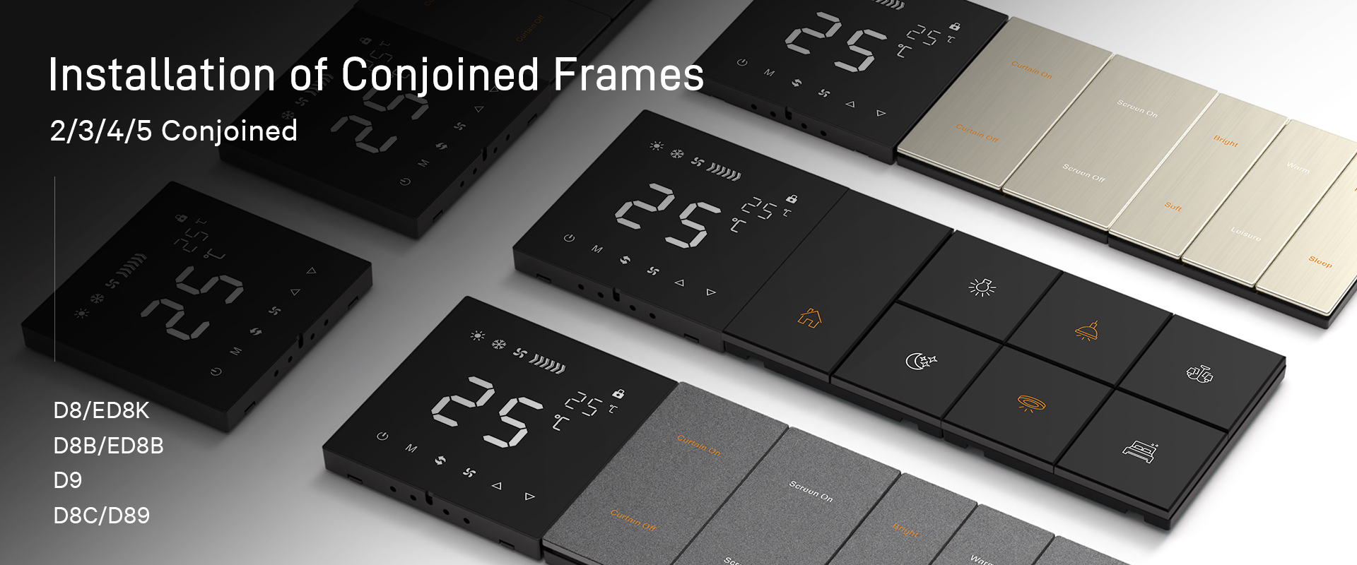 rs485 touch control thermostat panel