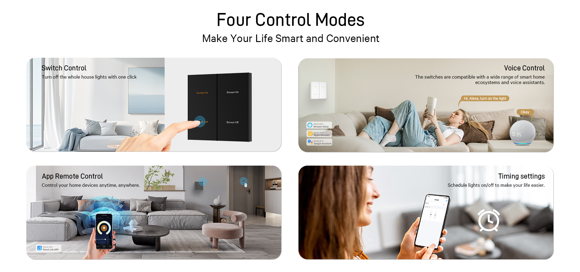 tuya zigbee switch with app and voice control